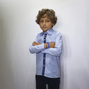 Camisa Slim Kids Azul Compose