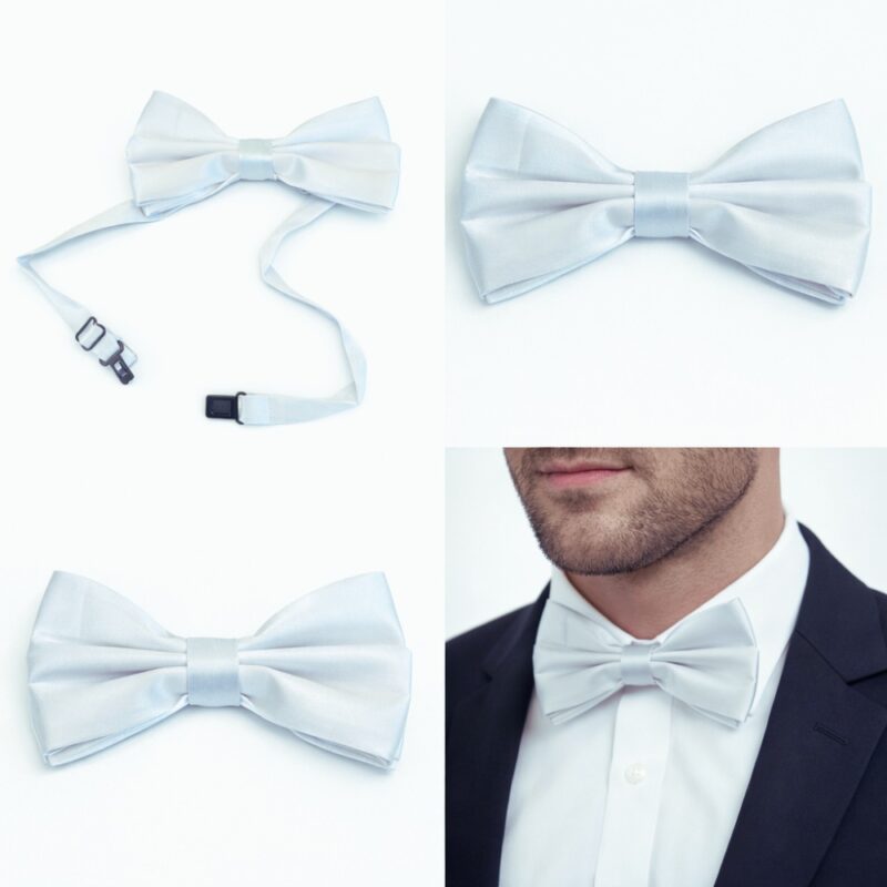 Gravata Borboleta Prata