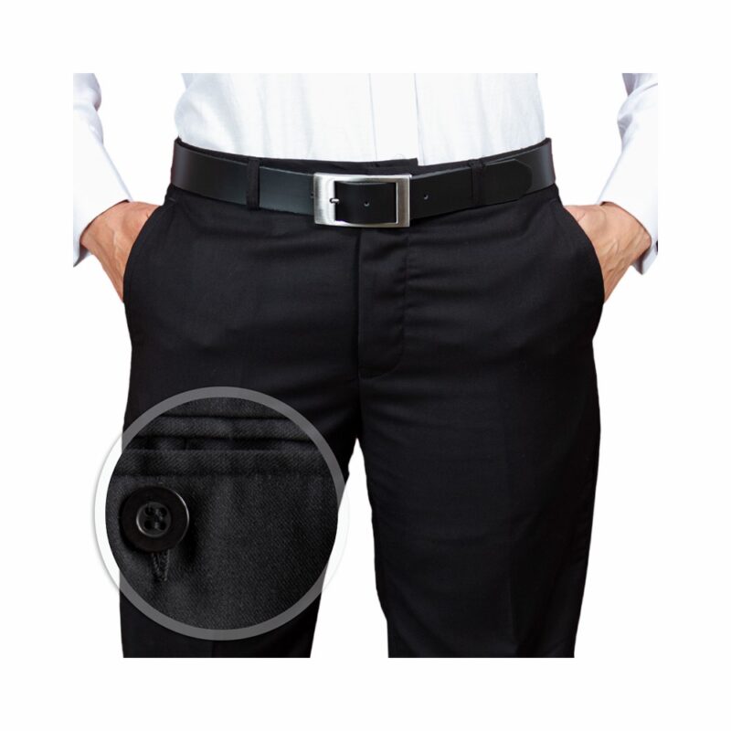 Calça Social Semi Slim Lisa Masculina Preta 7001