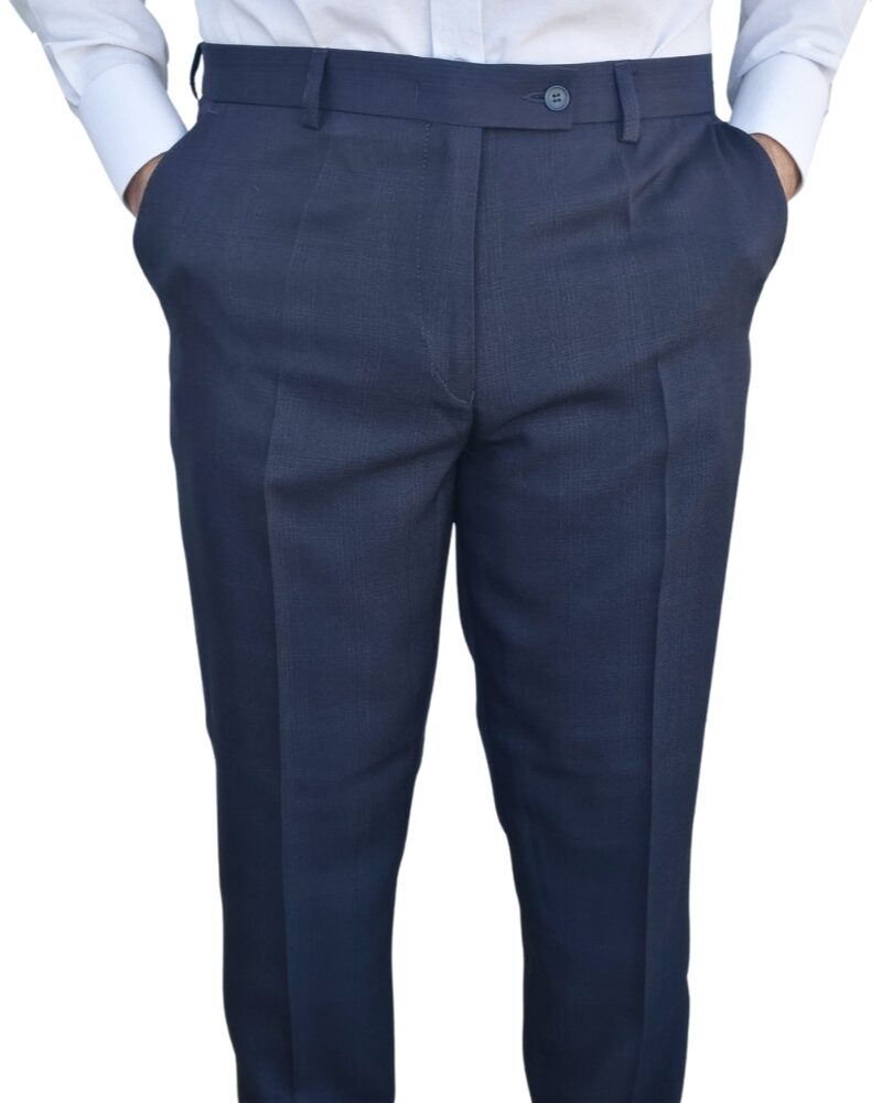 Calça Social Azul Royal Xadrez Príncipe De Gales