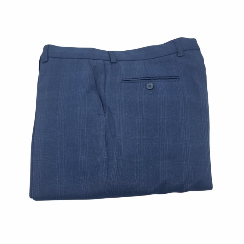 Calça Social Azul Royal Xadrez Príncipe De Gales