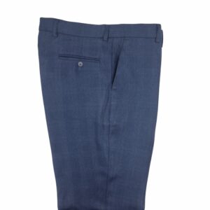 Calça Social Azul Royal Xadrez Príncipe De Gales