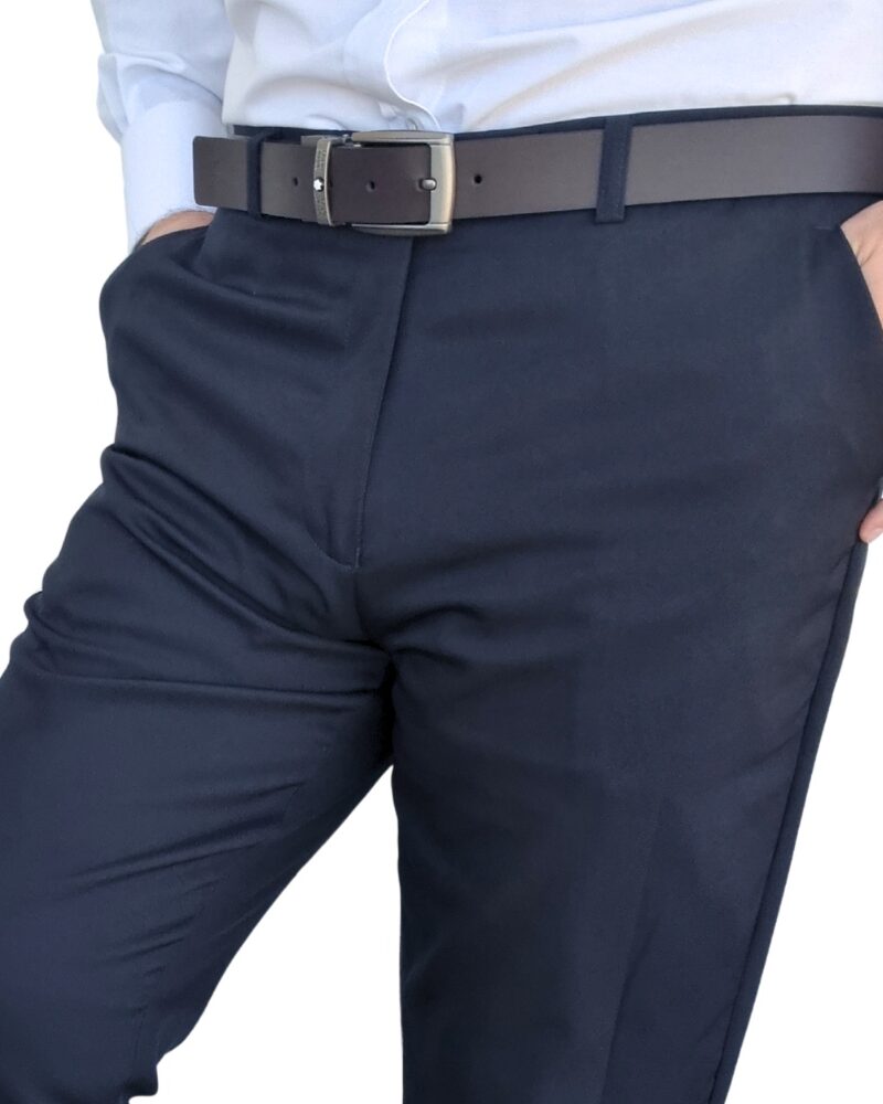 Calça Social Alfaiataria Azul Noite Lisa