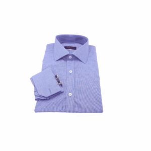 Camisa Italiana Azul Royal Micro Estampa