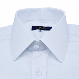 Camisa Fio Egípcio Branca Xadrez tecido Premium