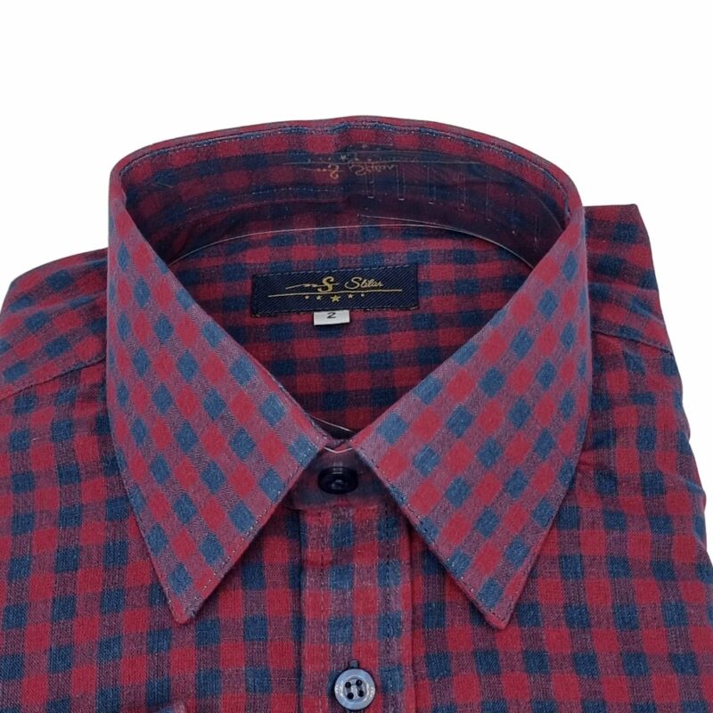 Camisa Xadrez Azul e Vinho