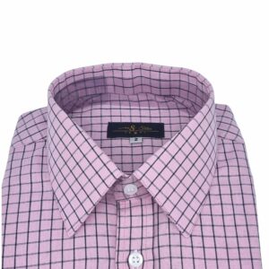 Promoção Camisa Rosa Xadrez 100% Algodão