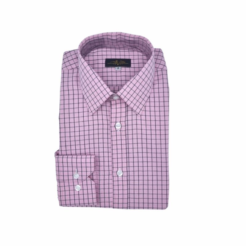 Promoção Camisa Rosa Xadrez 100% Algodão