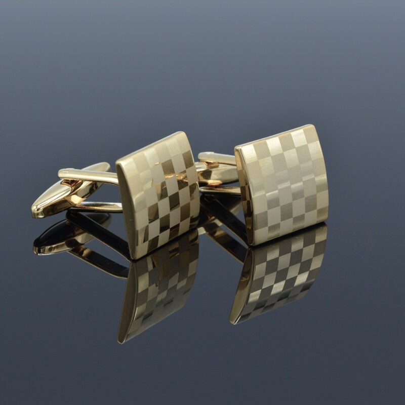 Abotoadura Dourada para Camisa Punho Duplo