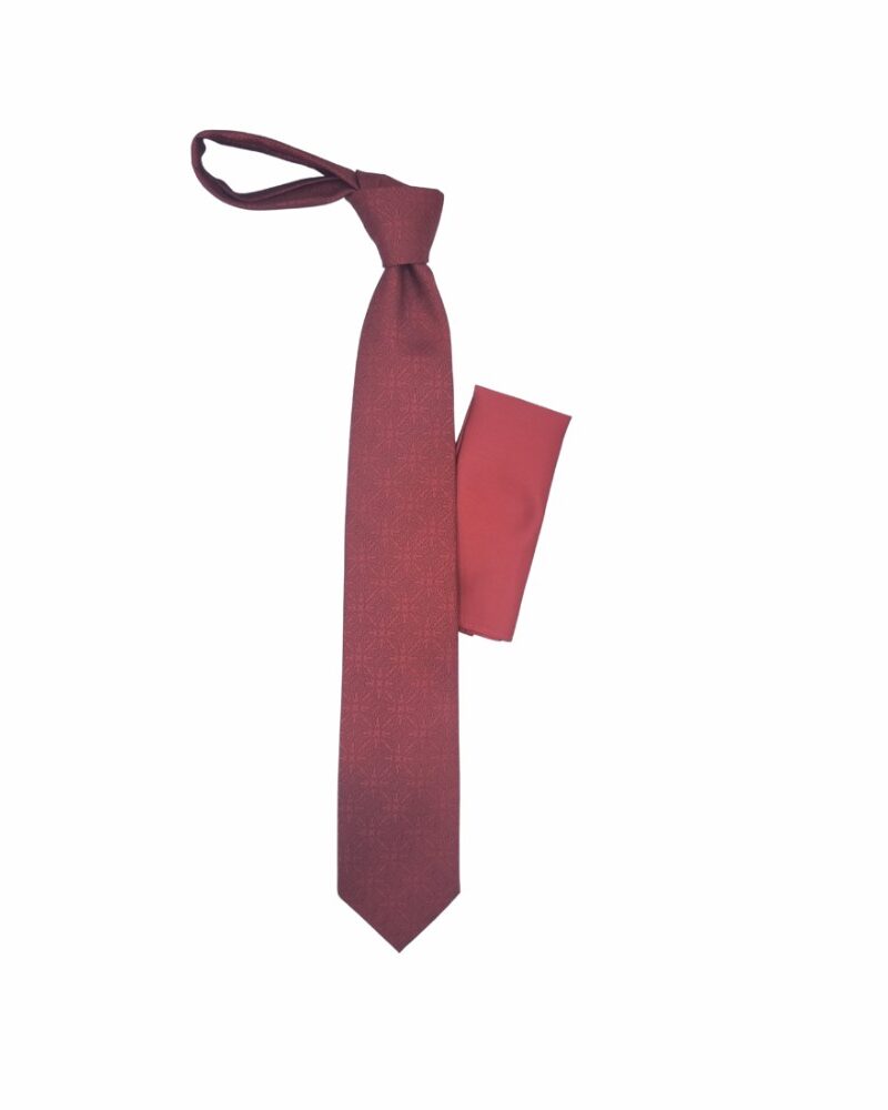 Gravata Tradicional Vermelha+Lenço 8,5cm SteveS Harvey
