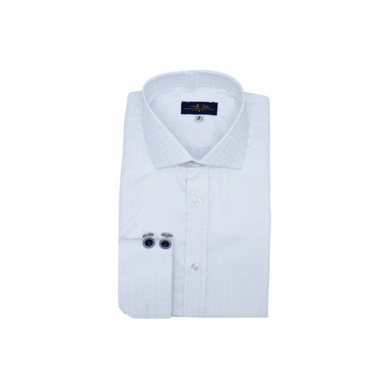 Camisa Branco Xadrez Branco Italiana