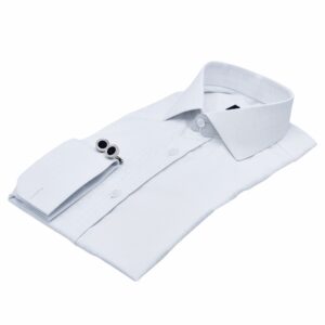 Camisa Branco Xadrez Branco Italiana