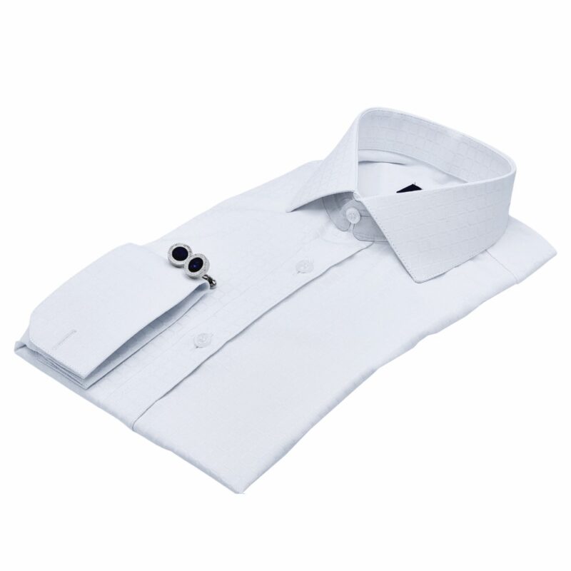 Camisa Branco Xadrez Branco Italiana