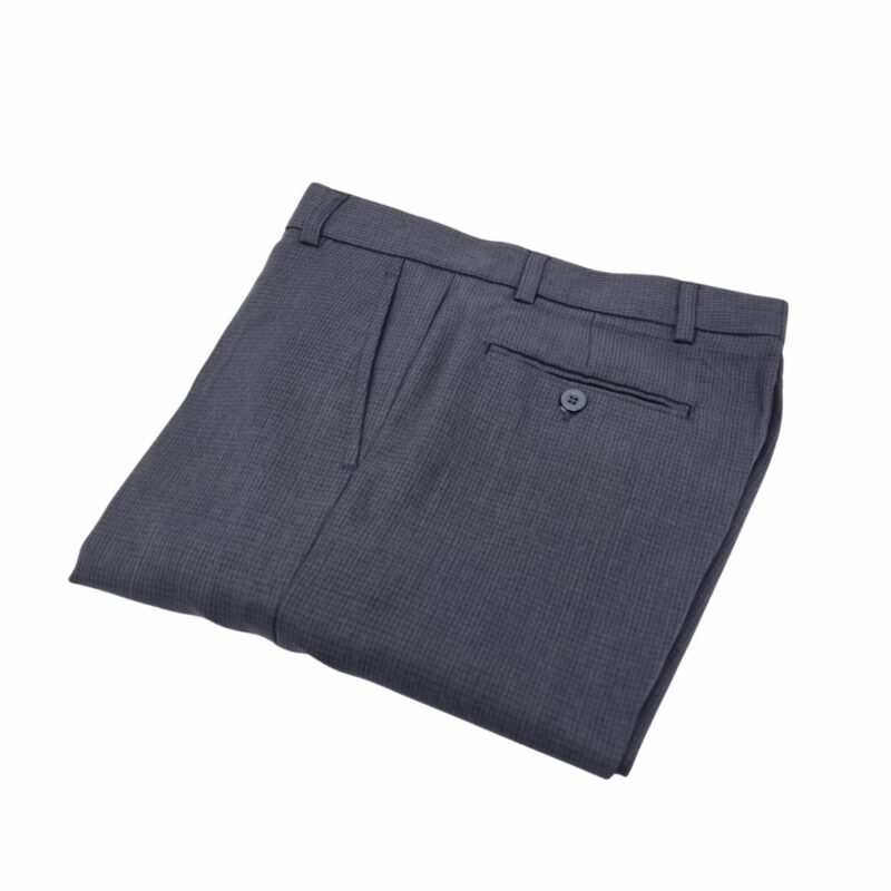 Calça Social Cinza Chumbo Micro Estampa