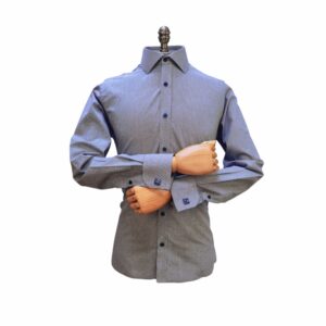 Camisa Italiana Azul 100% Algodão