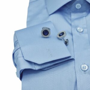 Camisa Egípcio Com Elastano Italiano Azul Clarinho