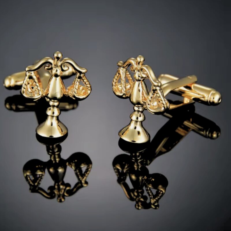 Abotoadura Advocacia Dourada para Camisas