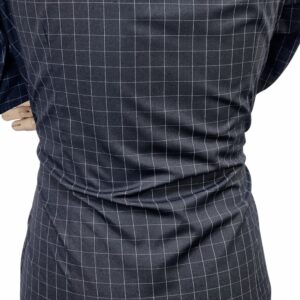 Camisa Preto Xadrez Branco Italiana