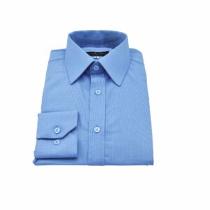 Camisa Azul100% Algodão Francesa Fio100