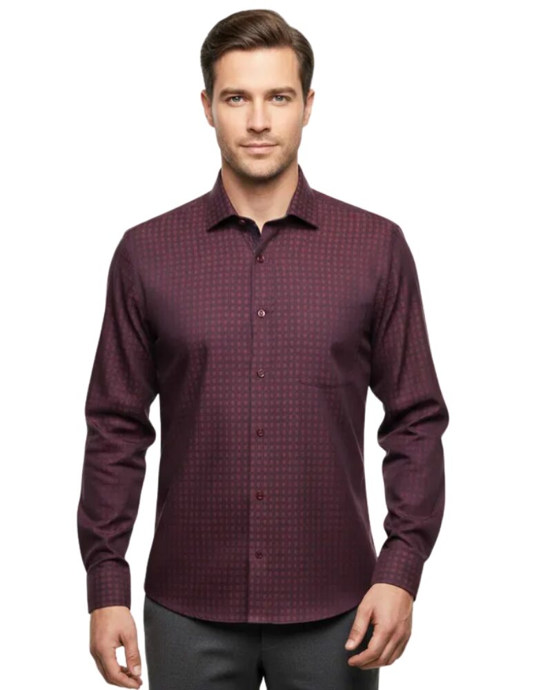 Camisa Social Vinho Ms Stilos