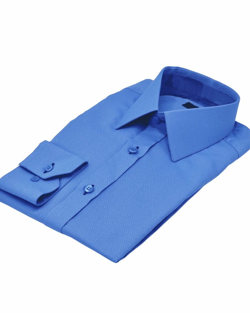 Camisa Social Azul Francesa