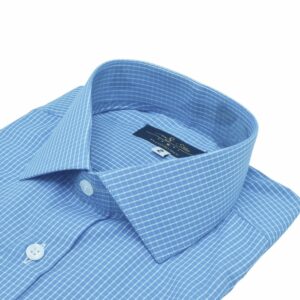 Camisa Social Azul Gola Rígida