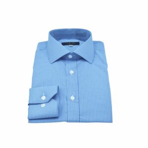 Camisa Social Azul Gola Rígida