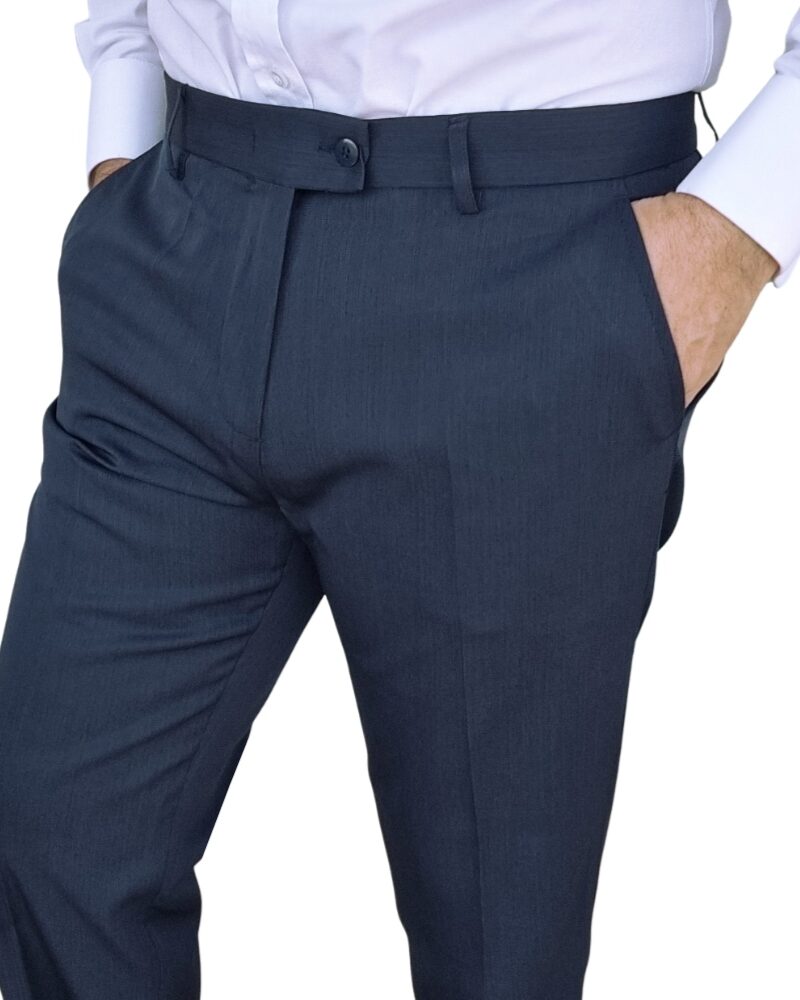 Calça Social Azul Noite Estampa Lisa