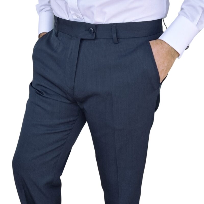 Calça Social Azul Noite Estampa Lisa