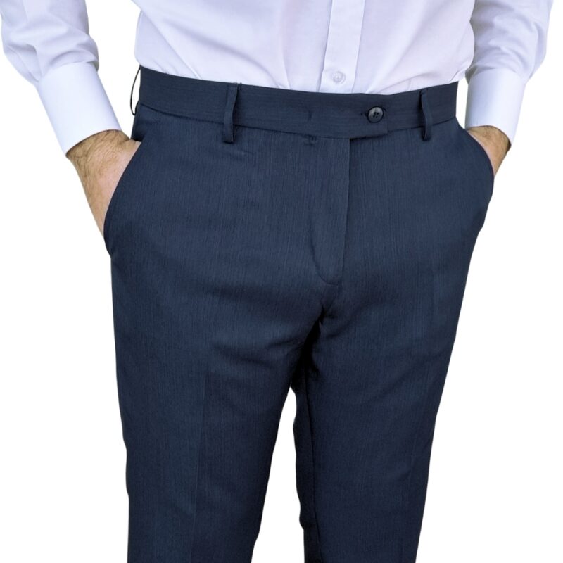 Calça Social Azul Noite Estampa Lisa