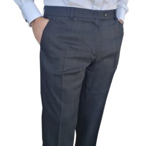 Calça Social Cinza Chumbo Estampa Gales