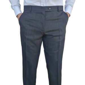 Calça Social Cinza Chumbo Estampa Gales