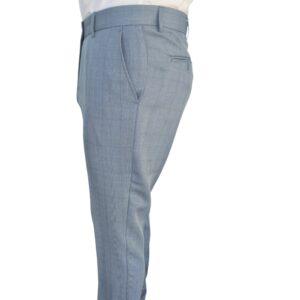 Calça Social Cinza Claro Estampa Gales