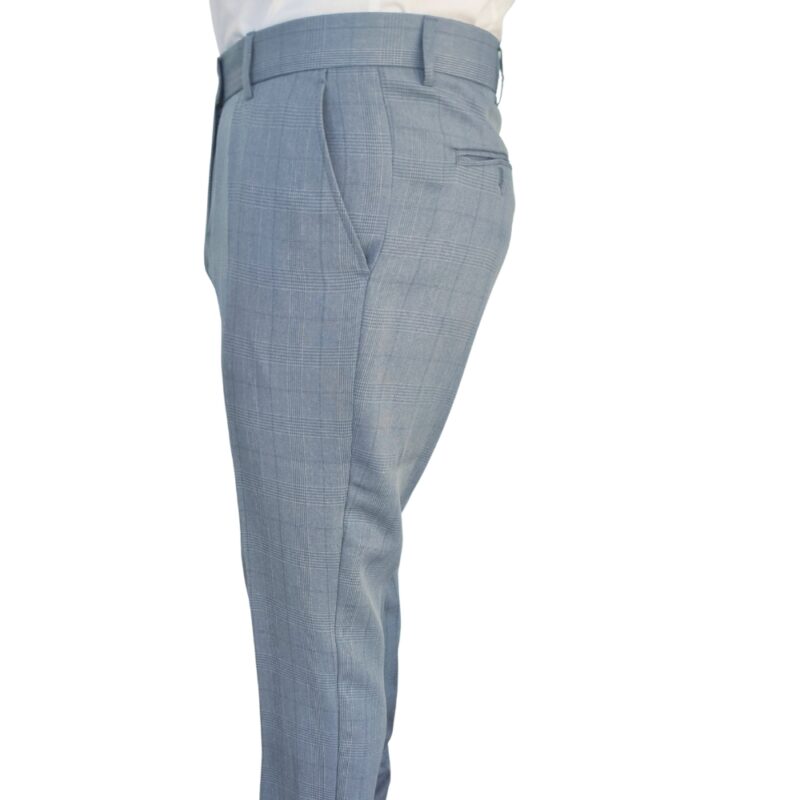 Calça Social Cinza Claro Estampa Gales