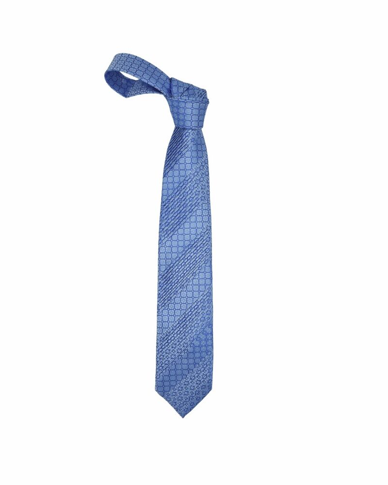 Gravata Drapeada Premium Azul Claro 9 Cm