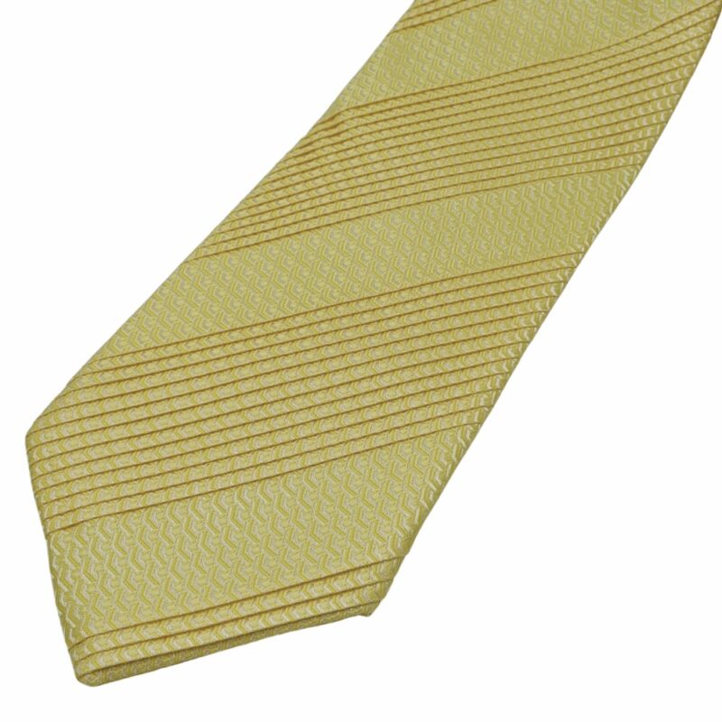 Gravata Drapeada Premium Amarelo Claro L 9 Cm