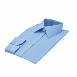 Camisa Azul Clarinho Lisa sulfite Colarinho Francês