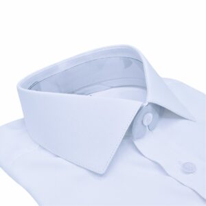 Camisa Social Branca Italiana Micro Estampa Discreta