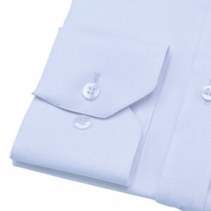 Camisa Social Branca Italiana Micro Estampa Discreta