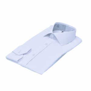 Camisa Social Branca Italiana Micro Estampa Discreta