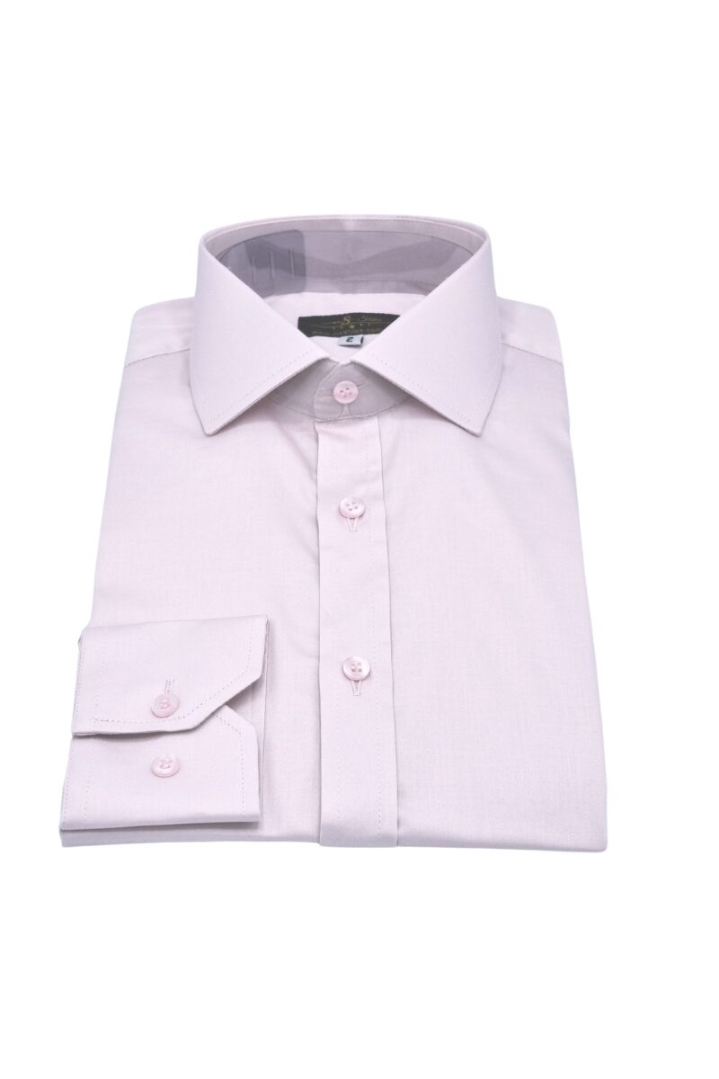 Camisa Italiana Rosa Claro 97% Algodão 3% Elastano