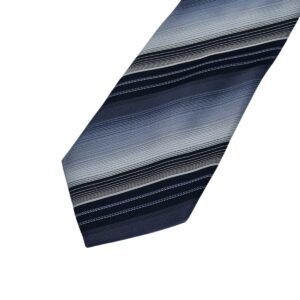 Gravata 9,5 Cm Cinza/ Preto (100% Seda) - KEENNETH- COLE