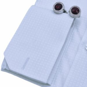 Camisa fio egípcio punho duplo branco