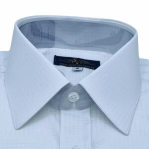 Gola francesa branca em camisa fio egípcio premium