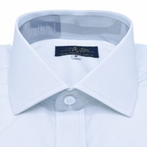 Gola italiana branca camisa social fio egípcio