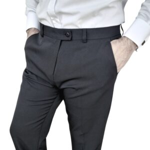 Calça Social Preta lisa Com Elastano