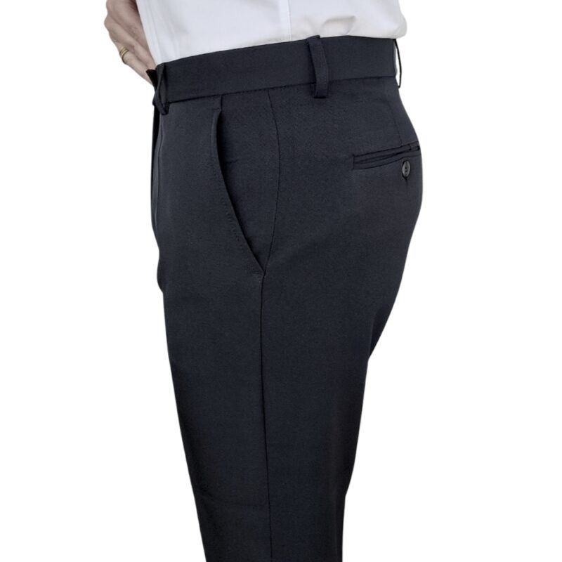 Calça Social Preta lisa Com Elastano