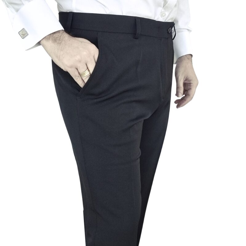 Calça Social Preta lisa Com Elastano