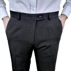Calça Social Preta lisa Com Elastano