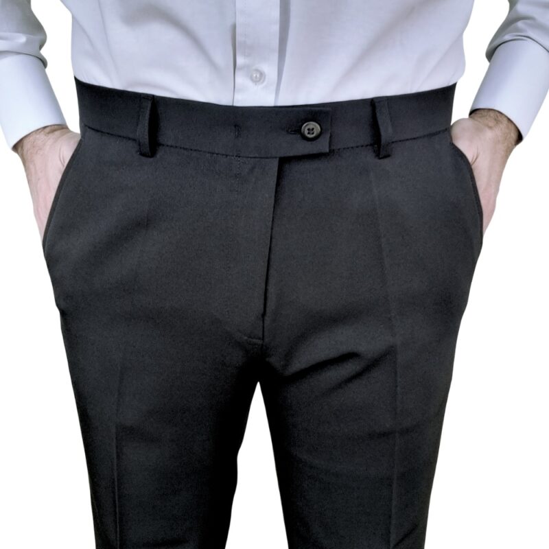 Calça Social Preta lisa Com Elastano